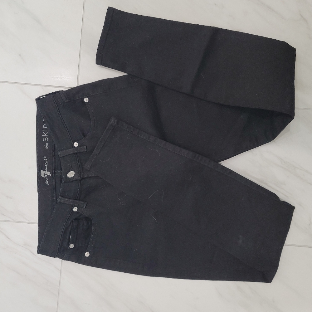 Seven for all Man Kind Skinny Jeans Black Women's pants size 27